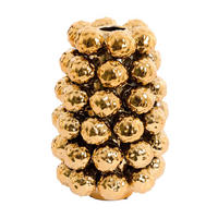 KERAMIKVASE BUTANG Ø18,5x28 cm, Keramik, Gold - Goldfarben, Keramik (28cm) - Light & Living