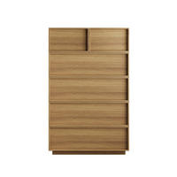 KOMMODE aus MDF und Holzwerkstoff 80x48x127 cm Eichefarben mit 6 Schubladen und Kippschutz - Nussbaumfarben, Holzwerkstoff (80/127/48cm) - Modfu