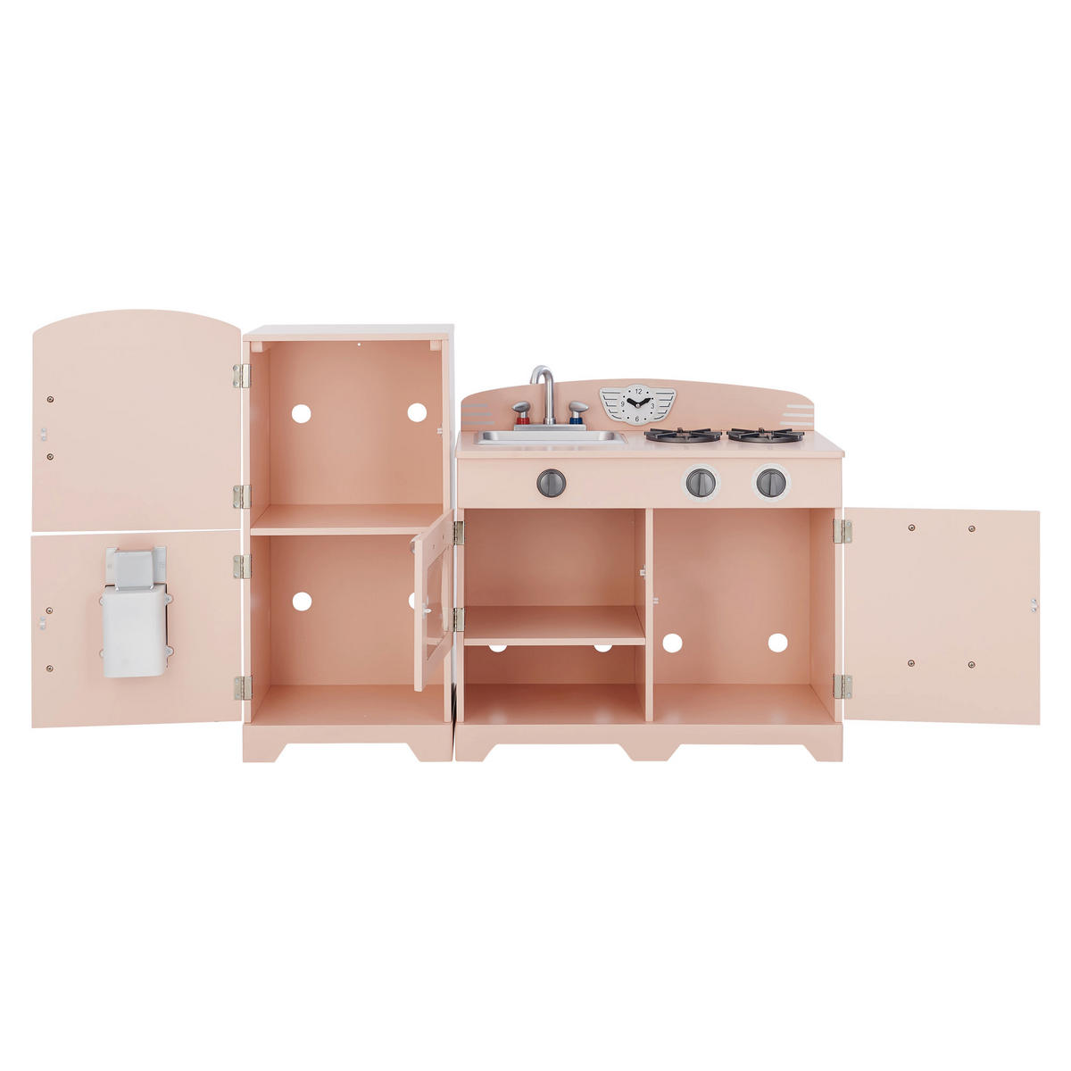KINDERKÜCHE aus Holz, Rosa, 79cm - Pink, Holz (102.6/31.4/79.4cm) - Teamson Kids