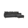 ECKSOFA Chroma Graphit Luxusmicrofaser - Graphitfarben/Braun, Holz/Textil (238/170cm) - S-Style Möbel