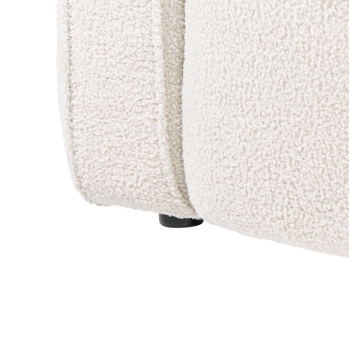 2-SITZER-SOFA Bouclé Cremeweiß Utana - Creme, Textil (175/75/88cm) - Beliani