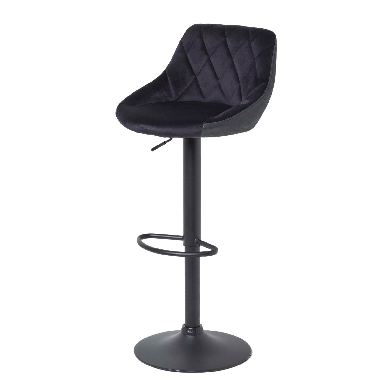 Homescapes Barstuhl Schwarz 48x105x46 cm