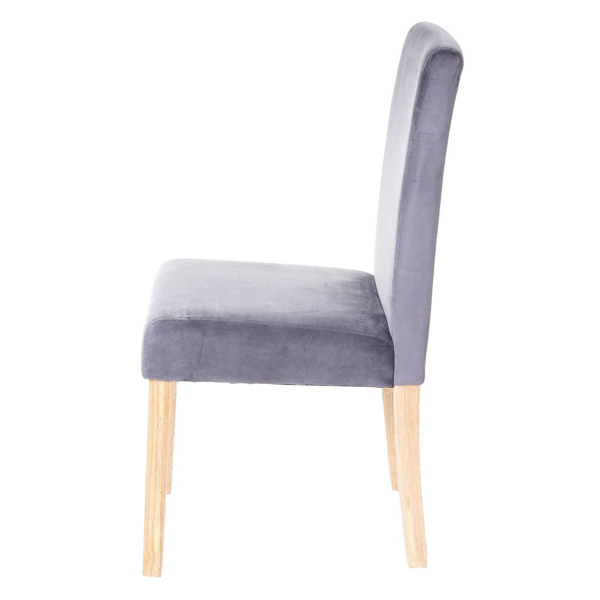 ESSZIMMERSTUHL 6er-Set klassisch und zeitlos 90x43x56cm Sitzhöhe 45cm Samt helle Beine Grau - Grau, Textil (43/90/56cm) - CHEFGASTRO