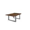 COUCHTISCH LUBIN - Silberfarben/Walnussfarben, Holz/Metall (80/120/40cm) - SAM