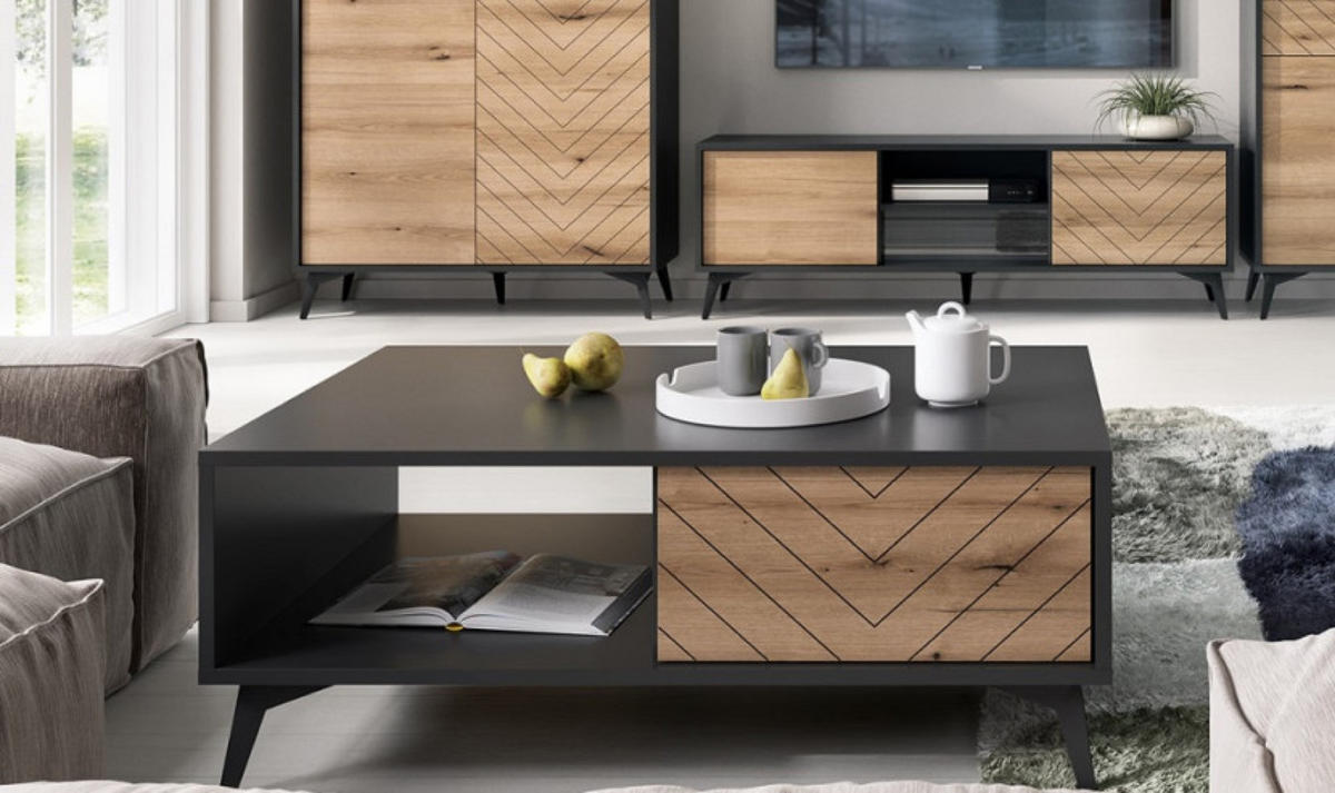 TISCH Braun DIAMO Modern Mit Regalen Mit Metallgestell - Multicolor, Holzwerkstoff (1/68/40cm) - Sepro Meble