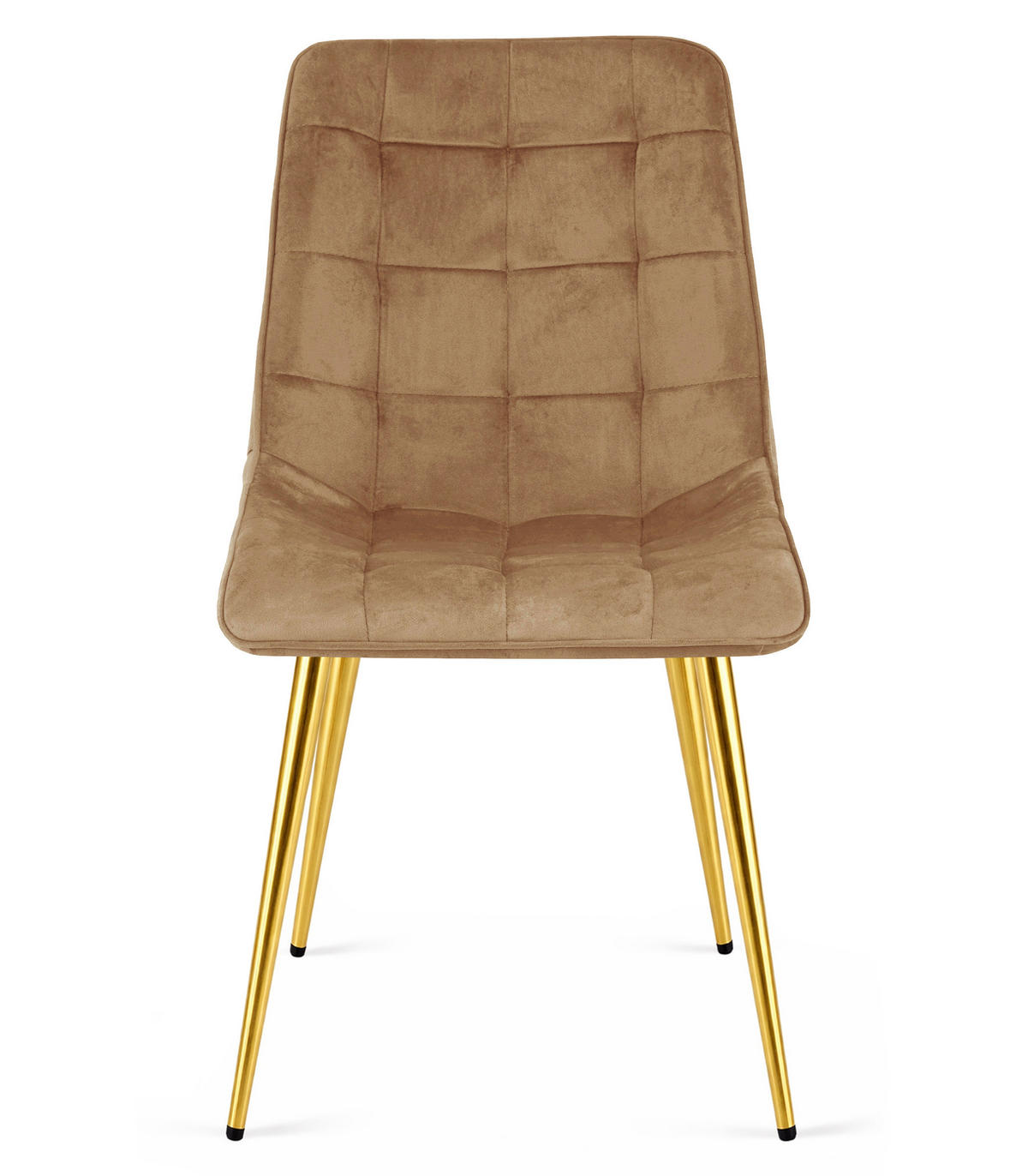 STUHL Braun 49x60 cm SPLIT Samtbezug - Braun, Metall (49/56/60cm)
