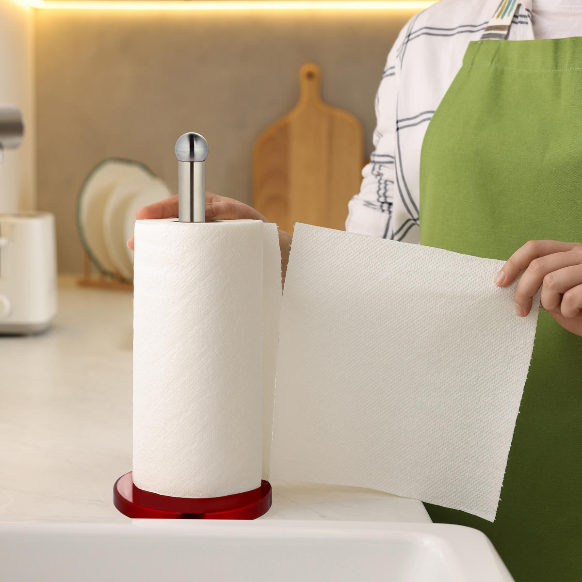 KÜCHENROLLENHALTER - Multicolor, Metall (15/35/15cm) - Relaxdays
