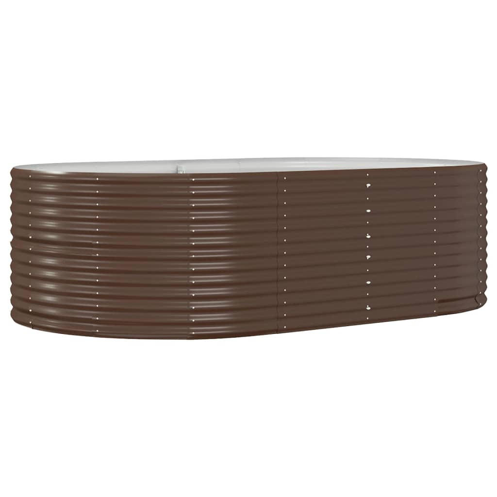HOCHBEET Braun 212x140x68 cm Verzinkter Stahl - Braun, Metall (140/68/212cm) - furnicato