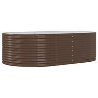 HOCHBEET Braun 212x140x68 cm Verzinkter Stahl - Braun, Metall (140/68/212cm) - furnicato