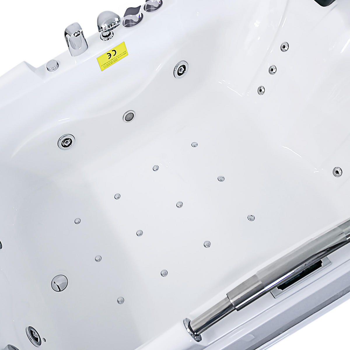 WHIRLPOOL Pool Wanne Eckwanne mit TV T18R 120x188cm - Weiß, Glas/Kunststoff (120/86/188cm) - AcquaVapore by Sandra Jentho