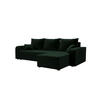 ECKSOFA HEWLET L Itaka 10 Rechts mit Schlaffunktion - Dunkelgrün, Textil (200/140cm) - Bedante