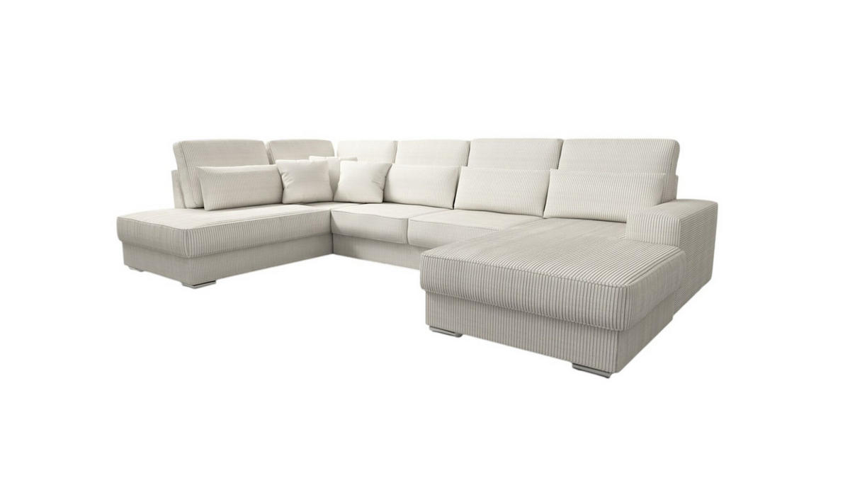 WOHNLANDSCHAFT Nevio In Scala - Beige, Holzwerkstoff/Textil (401/88/226cm) - Fun Möbel