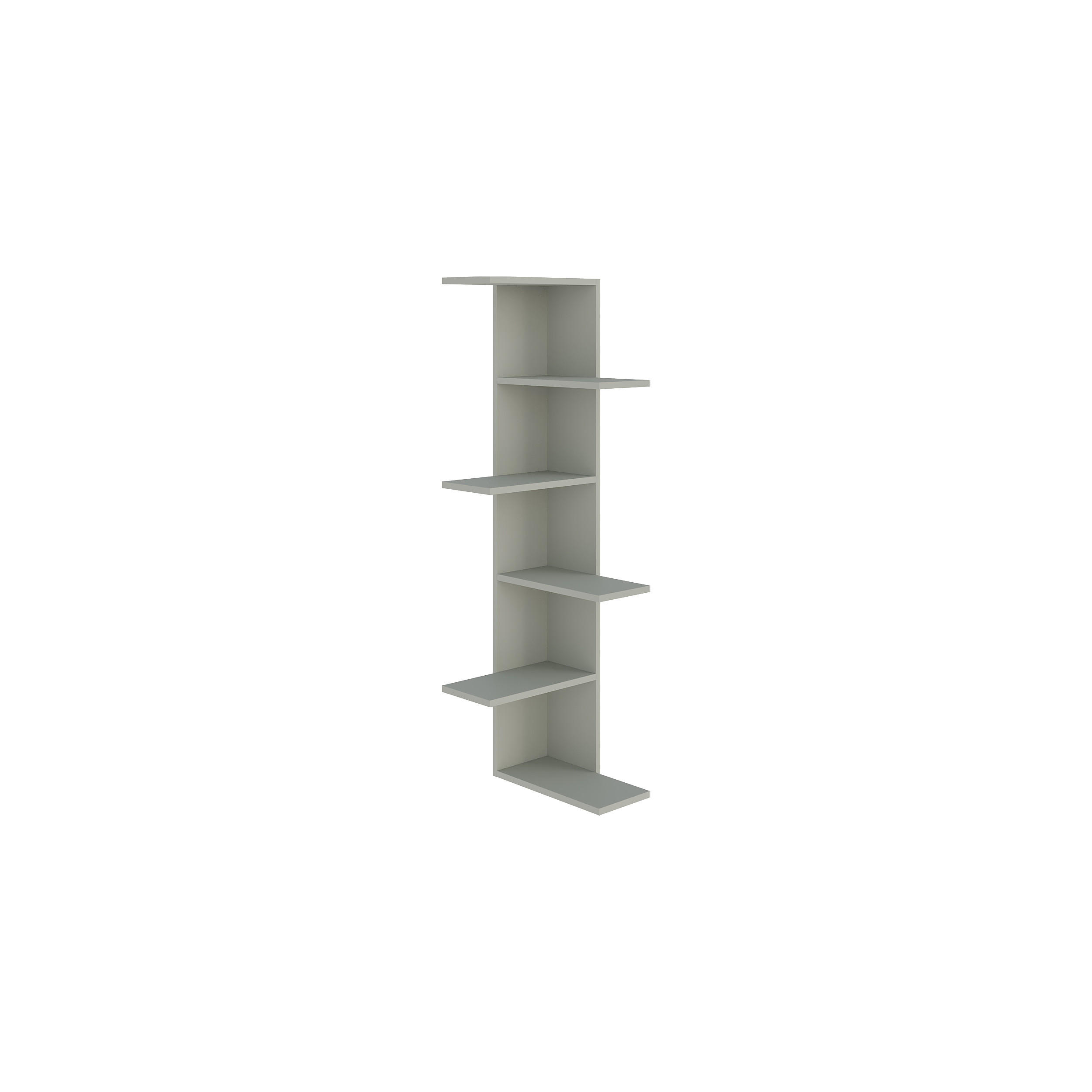 ECK BÜCHERREGAL Saso Aschgrün 37/141/24 cm - Grün, Holzwerkstoff (37/141/24cm) - Decortie