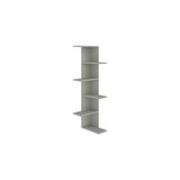 ECK BÜCHERREGAL Saso Aschgrün 37/141/24 cm - Grün, Holzwerkstoff (37/141/24cm) - Decortie