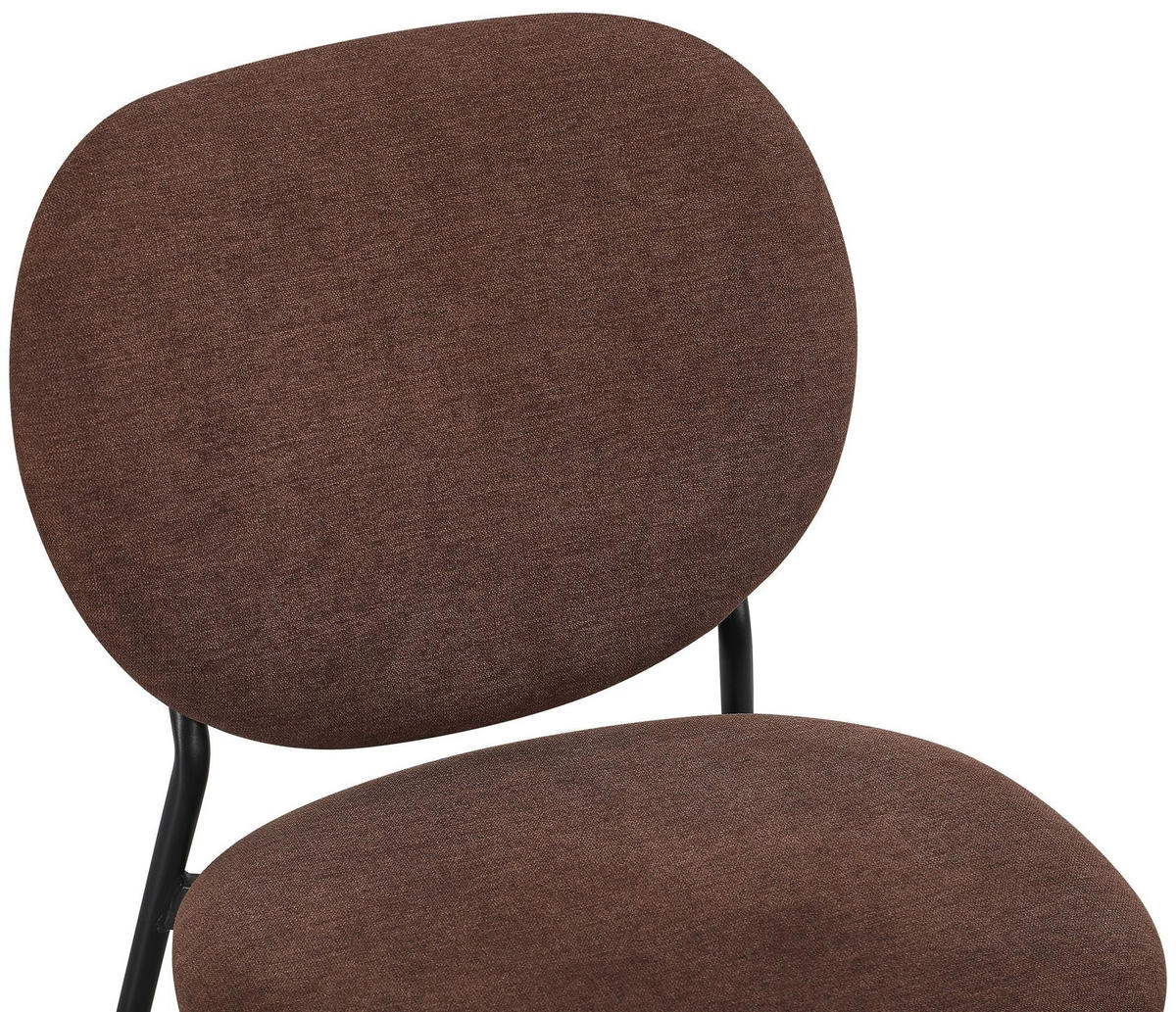 POLSTERSTUHL Broctalm Dunkelbraun - Dunkelbraun/Schwarz, Textil/Metall (49/79/46cm) - Selsey