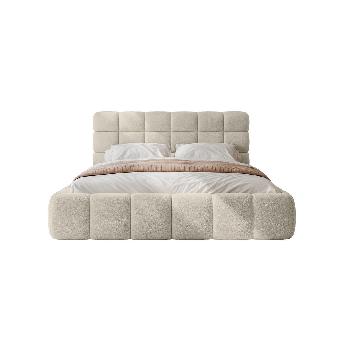 POLSTERBETT BIVIO 160x200 cm, Creme - Greige, Textil (160/200cm) - Fedve