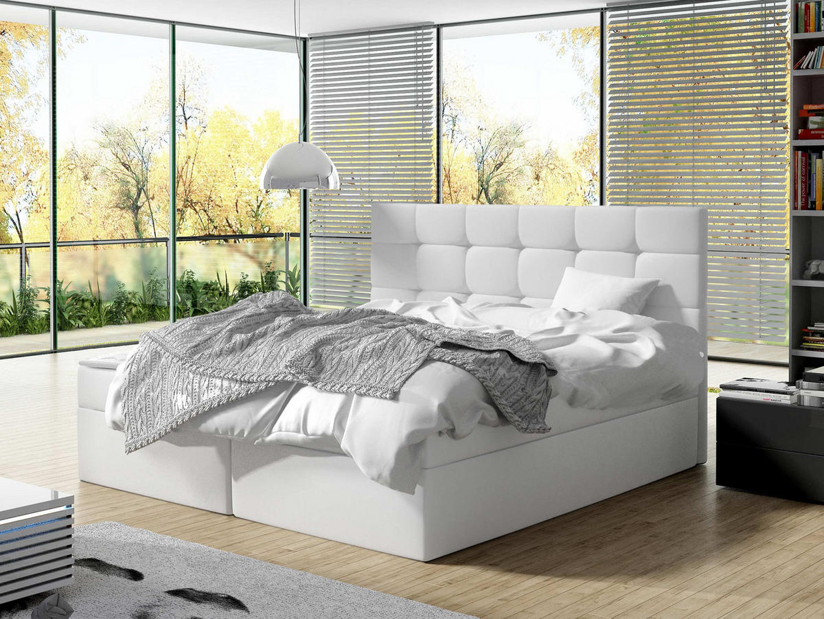 BOXBETT Luanda - Weiß, Holzwerkstoff (140/200cm) - MIRJAN24