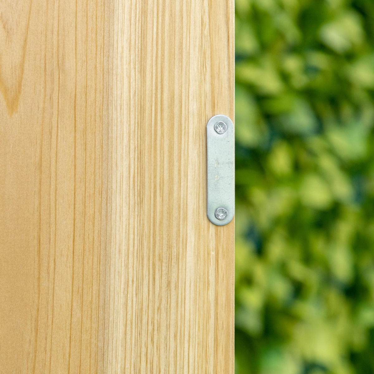 GERÄTESCHUPPEN DE-17585 2 Türen mit Metallplatte Naturholz - Naturfarben, Holz (80/92/45cm) - ComfortXL