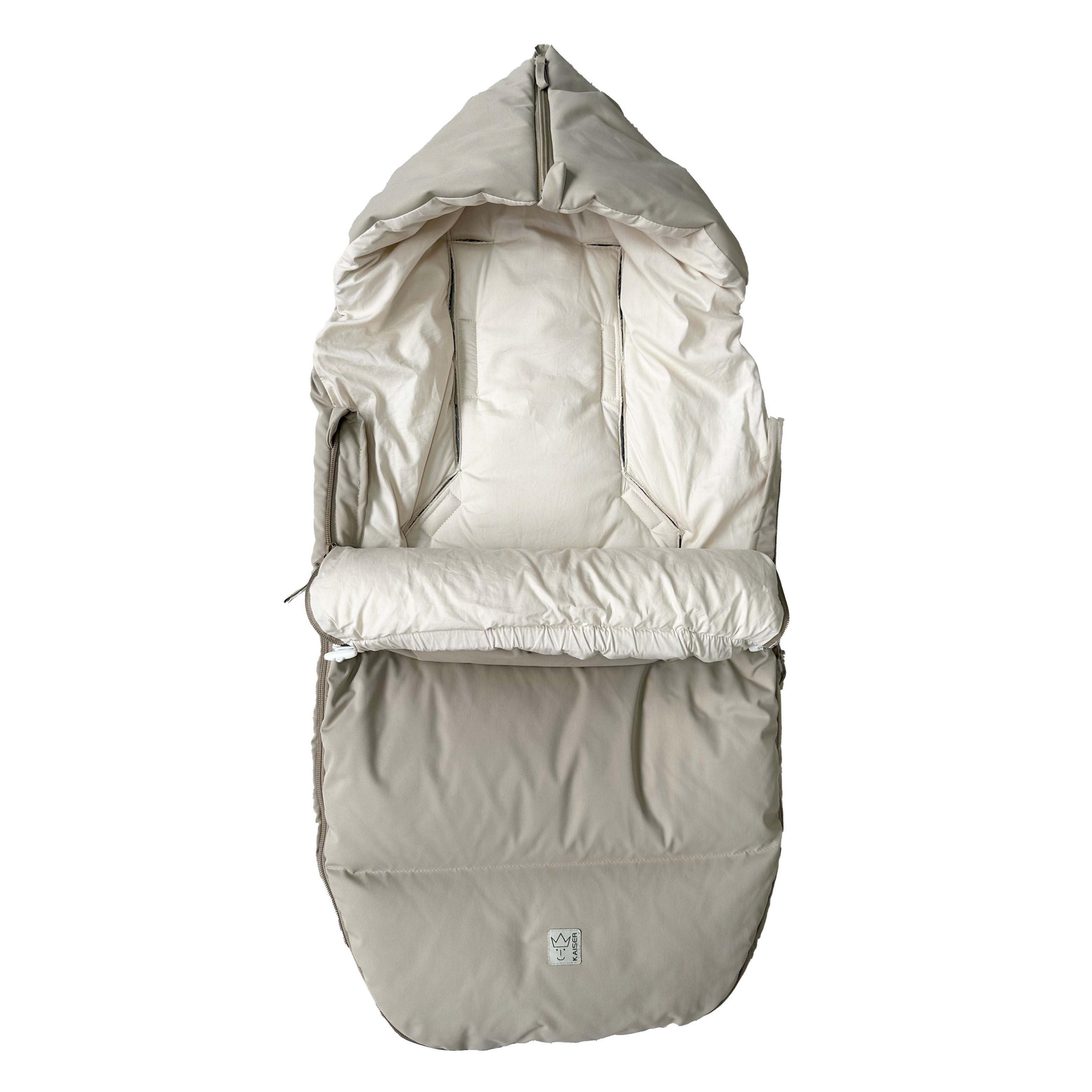 KINDERWAGEN-FUSSSACK Dowwny XL, sand - Beige, Naturmaterialien/Textil (45/7/95cm) - Kaiserbaby
