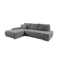 ECKSOFA mit Bettkasten Tragel L, Dunkelgrau - Grau, Textil (185/265cm) - Meblito