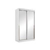 SCHIEBETÜRENSCHRANK Modin 120 - Goldfarben/Weiß, Holzwerkstoff/Kunststoff (120/216/65cm) - MIRJAN24