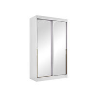 SCHIEBETÜRENSCHRANK Modin 120 - Goldfarben/Weiß, Holzwerkstoff/Kunststoff (120/216/65cm) - MIRJAN24