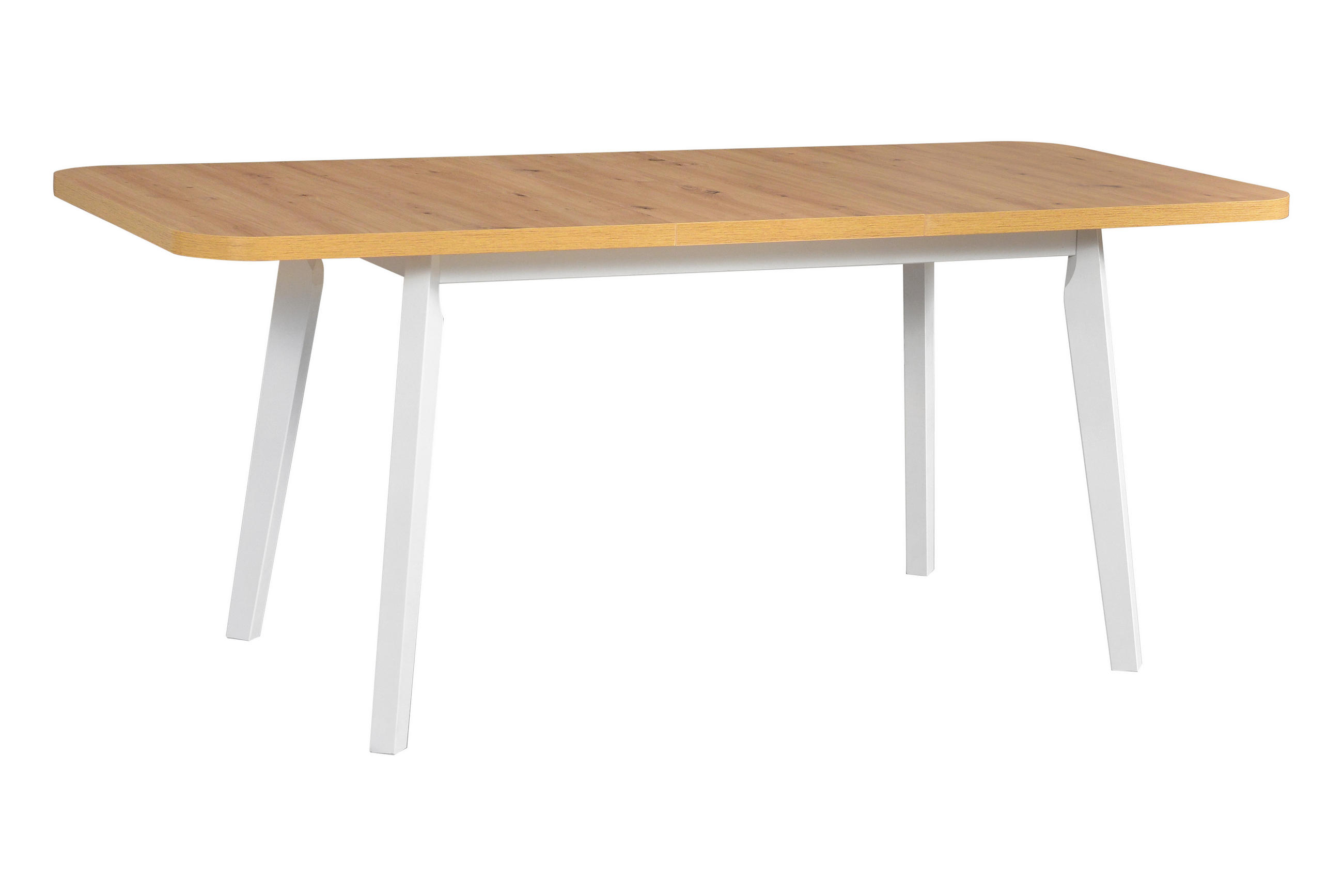 ESSTISCH Oslo 6 - Weiß/Eiche Artisan, Holz (80/140/75cm) - Leaf Design