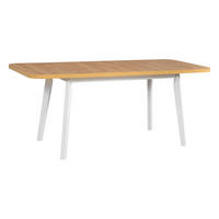 ESSTISCH Oslo 6 - Weiß/Eiche Artisan, Holz (80/140/75cm) - Leaf Design