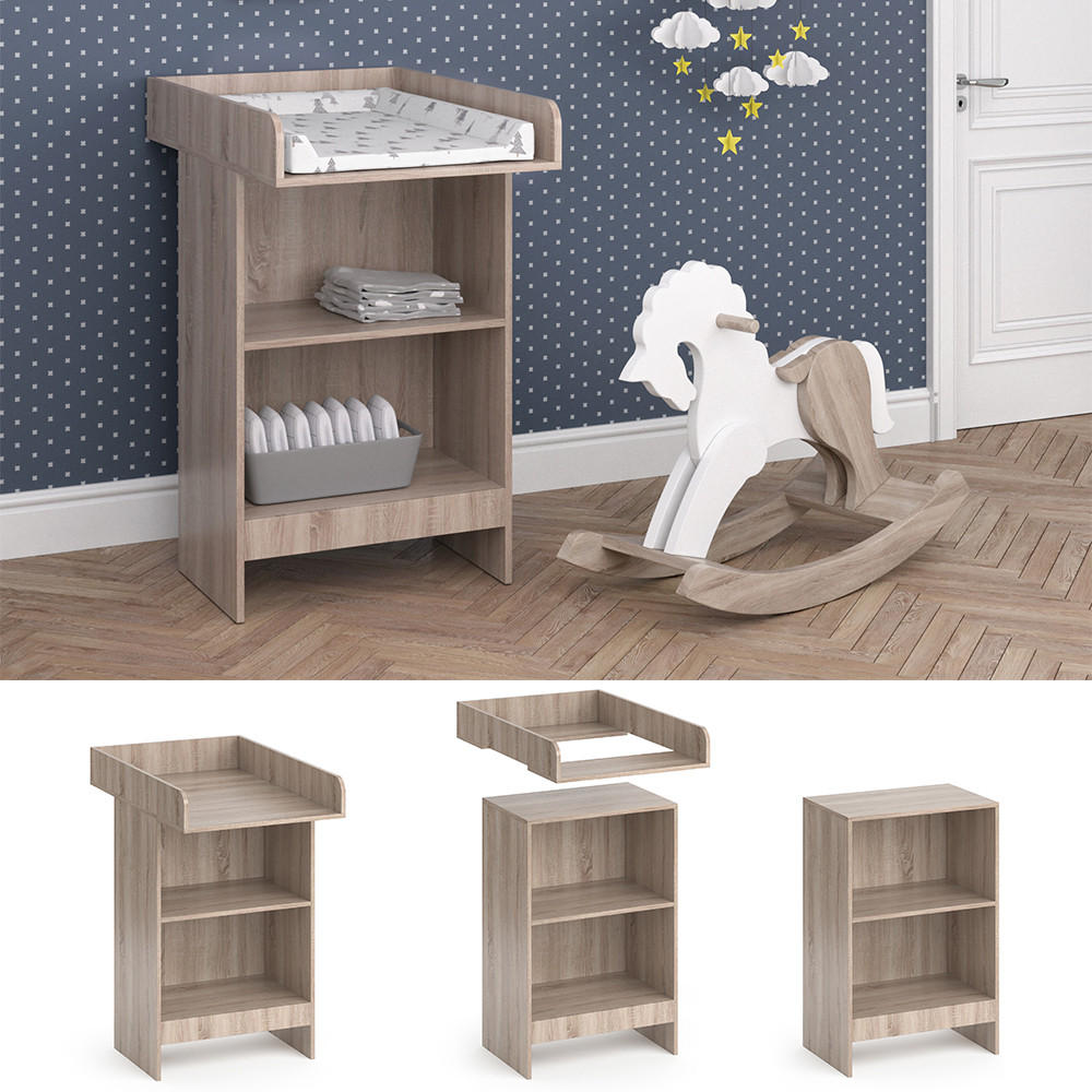 WICKELKOMMODE Leo Sonoma 60 x 103 cm - Sonoma Eiche, Holzwerkstoff (60/103/88cm) - Vicco