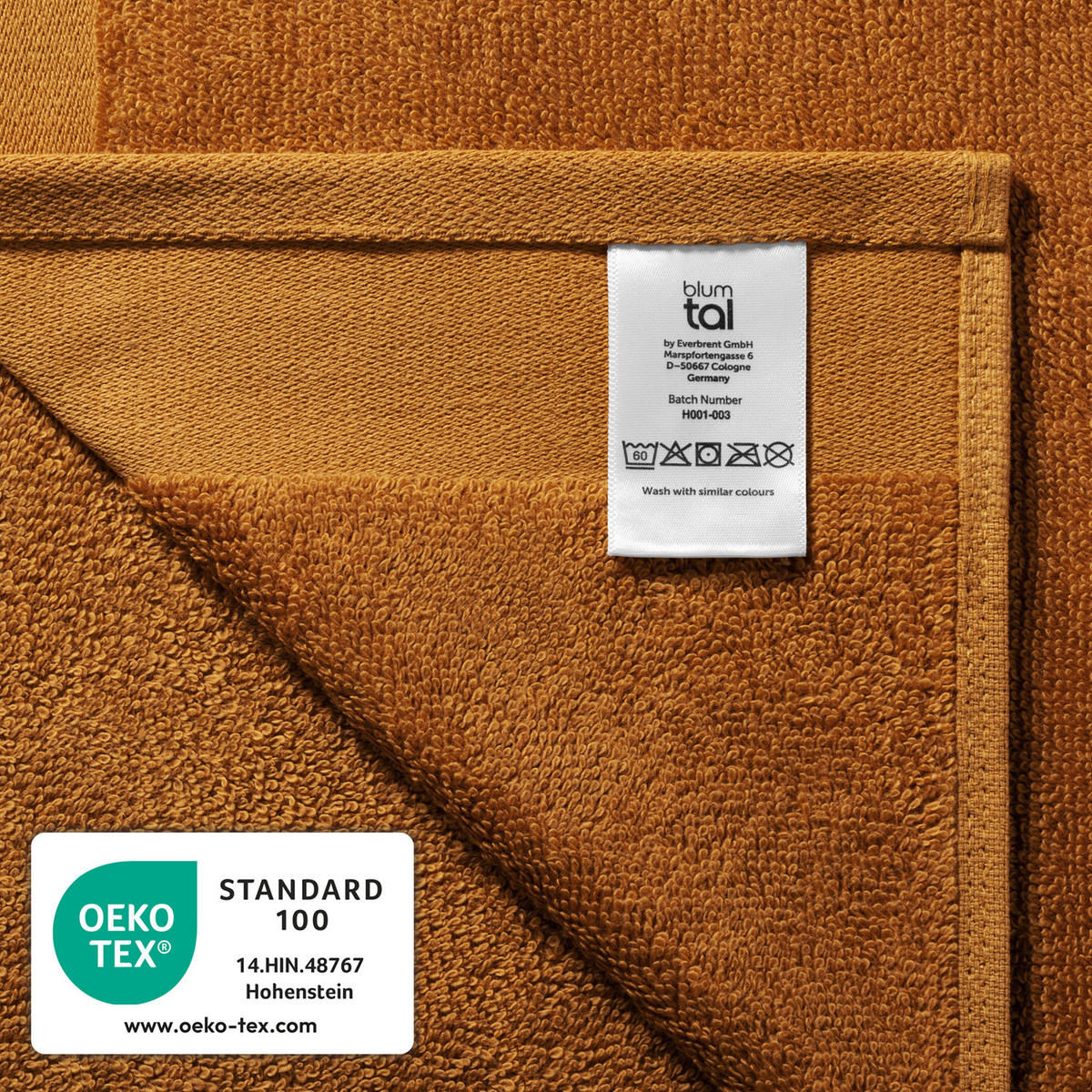 BADETUCH 6-teilig, 2x Badetuch 70/140 + 4x Handtuch 50/100 cm, Braun - Hellbraun, Textil (70/140cm) - Blumtal