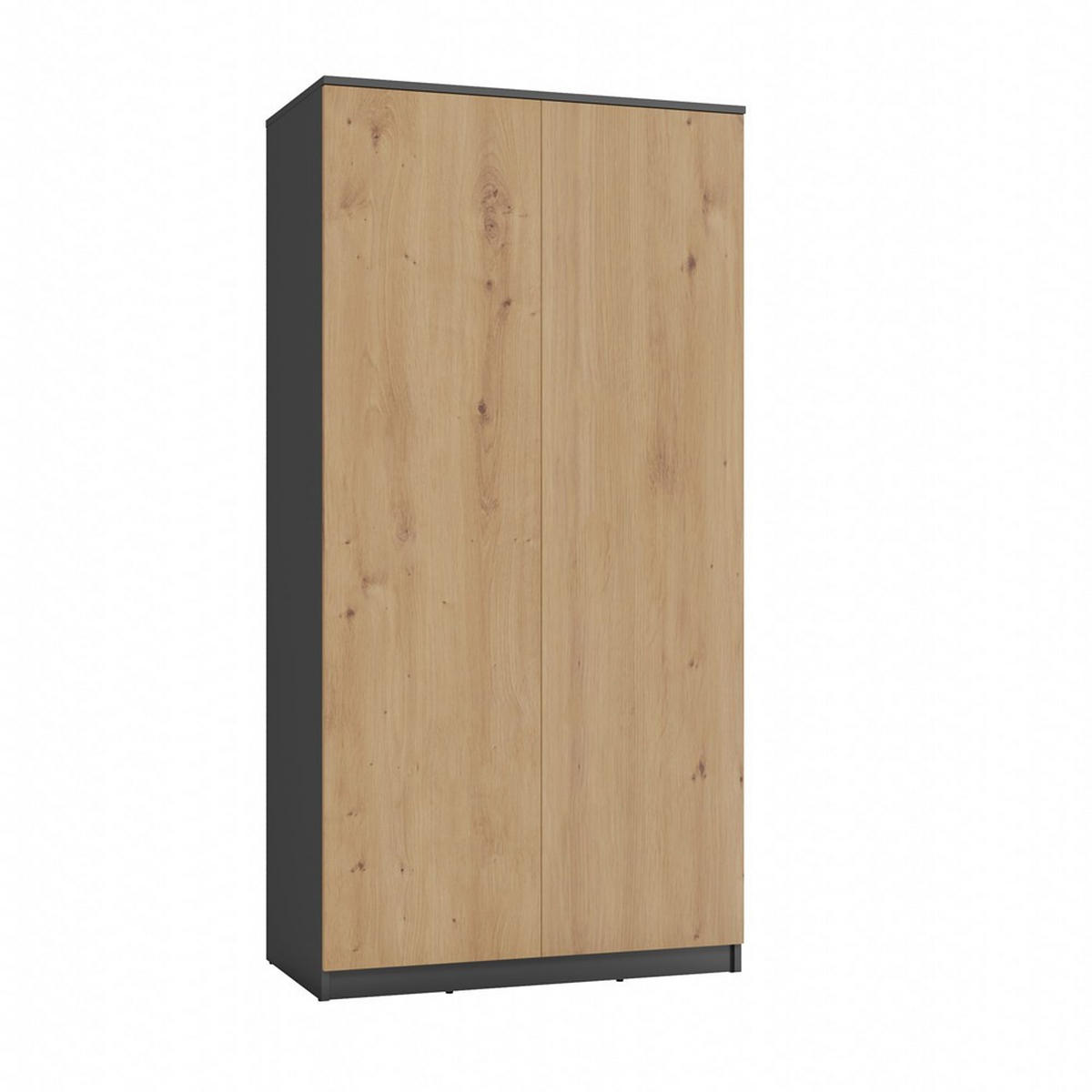 KLEIDERSCHRANK Anthrazit, Artisan 90/180/50 - Anthrazit, Holzwerkstoff (90/180/50cm) - RAUMHIRSCH FURNITURE
