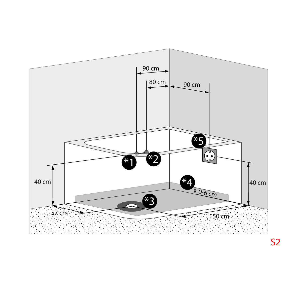 WHIRLPOOL Pool Badewanne Eckwanne Wanne W23H-TH-L - Weiß, Glas/Kunststoff (120/80/182cm) - AcquaVapore by Sandra Jentho