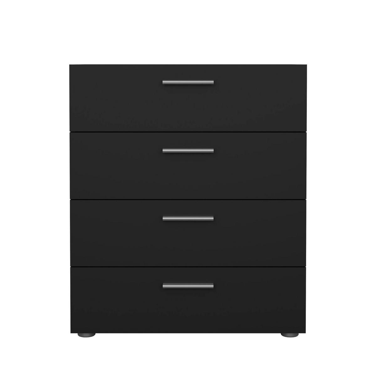 KOMMODE Schwarz 40.25/70/82 cm - Schwarz, Holzwerkstoff (70/82/40.25cm) - DMORA