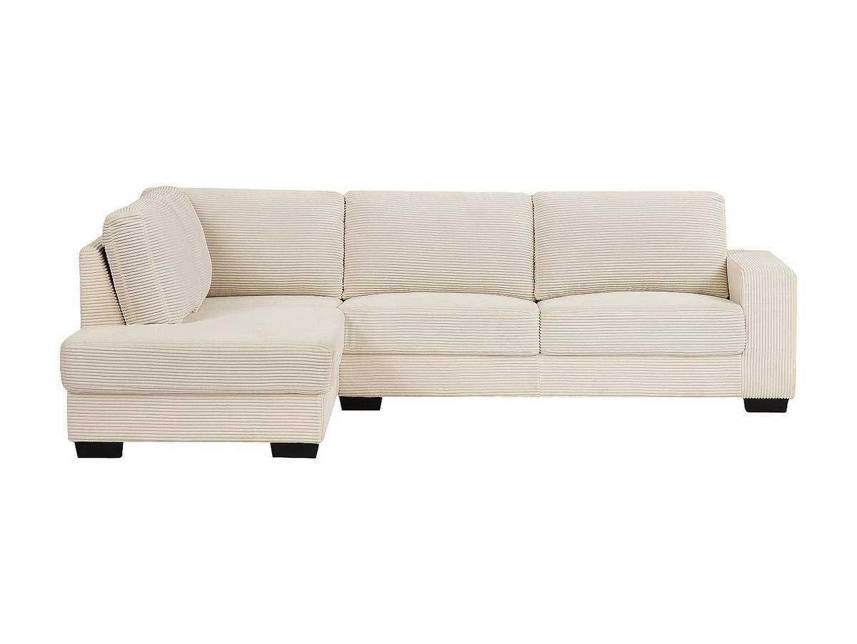 SOFA ohne Schlafmöglichkeit - 5 Personen-Sitzer - Samt - Beige - - Beige, Textil (282/85/208cm) - Vente-Unique
