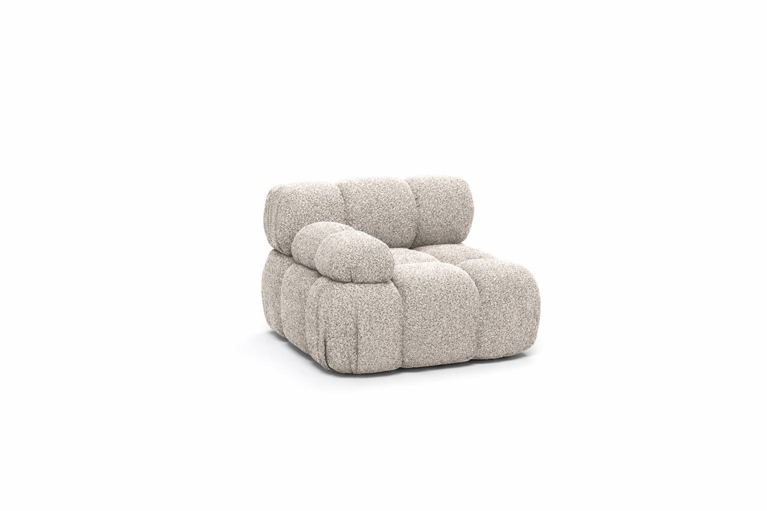 MODUL Seitlich, Für Modulares System, Stoff Abriamo, Beige, Links, Selia - Beige, Holz (95/70/95cm) - Kaiser Möbel