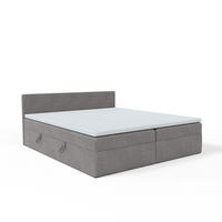 BOXBETT Verdig mit Bettkasten 140x200 Grau - Grau, Holz (140/200cm) - Fedve