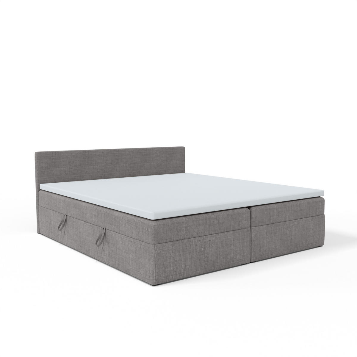 BOXBETT Verdig mit Bettkasten 140x200 Grau - Grau, Holz (140/200cm) - Fedve