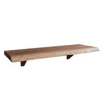 WANDREGAL Akazie 90x30x18 Natural Stone lackiert FREEFORM #138 - Beige, Holz (90/18/30cm) - Massivmoebel24