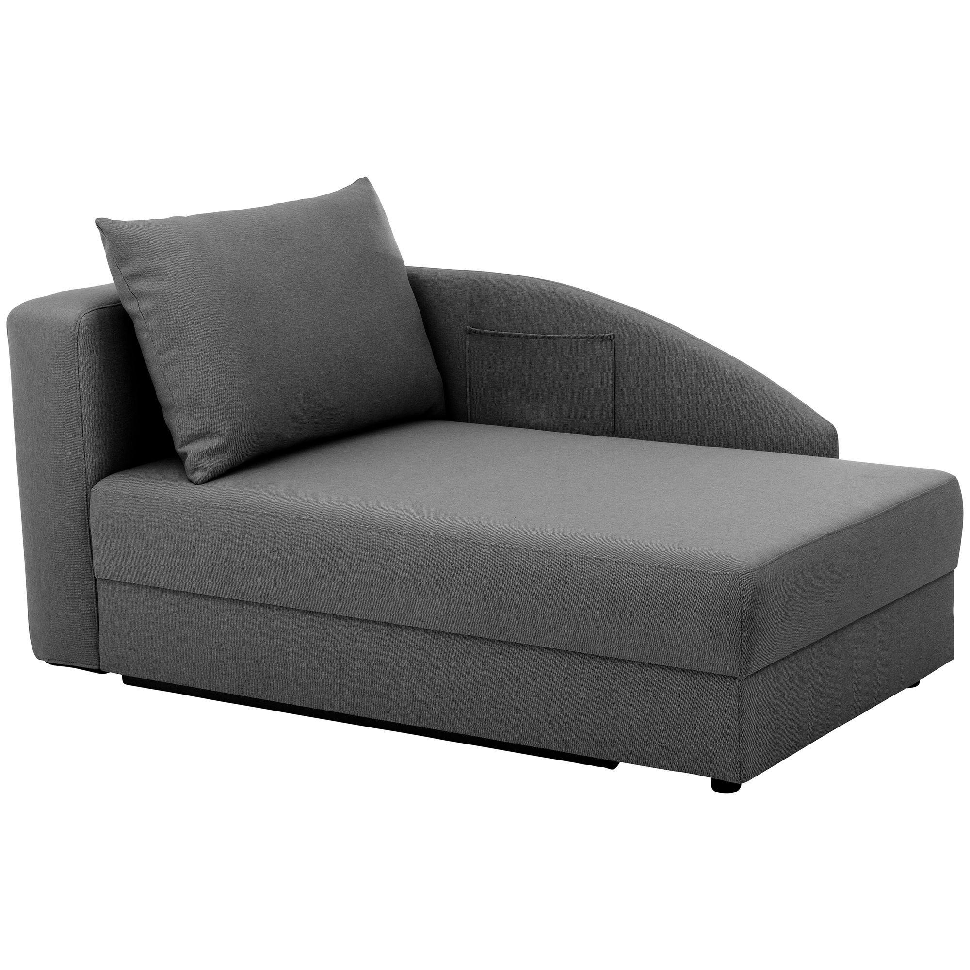 RECAMIERE Armlehne links Kalila Flachgewebe anthrazit - Anthrazit, Kunststoff (154/86/93cm) - 58aufmkessel