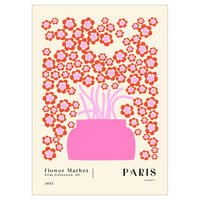 POSTER NKTN - Flower Market Paris - Pink, Papier (70/100/0.1cm) - Poster&Frame