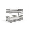 ETAGENBETT SIMBA mit Bettkasten 80x160 cm Hellgrau - Hellgrau, Holz (80/160cm) - MASSENO