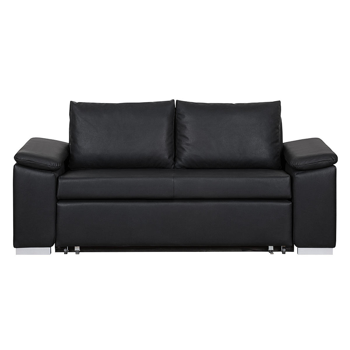 SCHLAFSOFA mit schräger Armlehne - Schwarz, Kunststoff (190/90/90cm) - home24