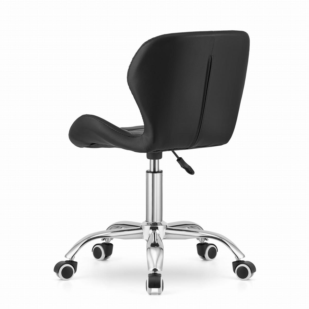 BÜROSTUHL Avola, schwarz - Schwarz, Leder (47.5/52/55.5cm)