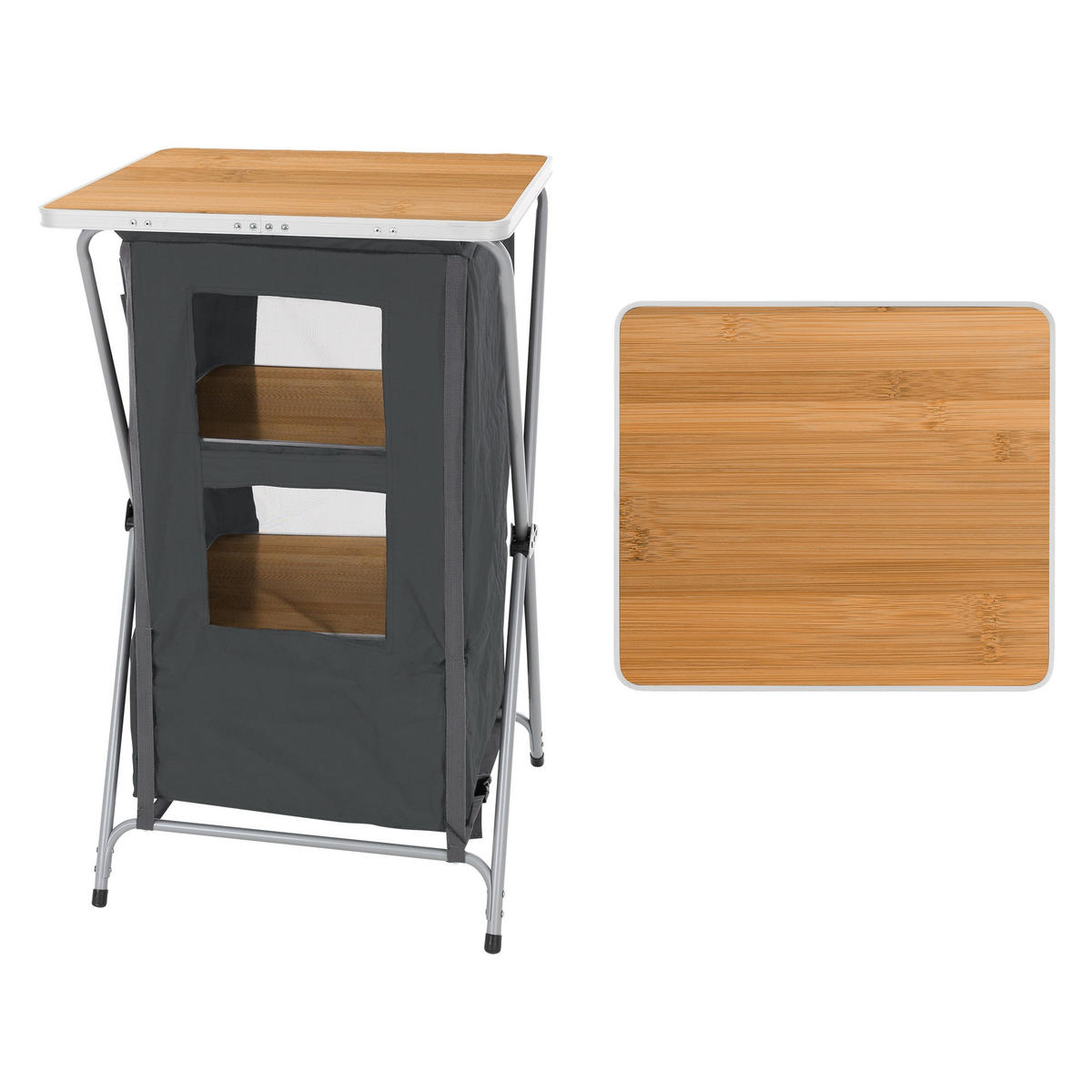 CAMPINGSCHRANK - Grau, Metall (60/53/97.5cm) - ECD-Germany