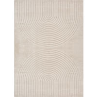 KURZFLORTEPPICH Geometrisch MUOTA Polypropylen Beige 240 x 340 cm - Beige, Textil (240/340cm) - KADIMA DESIGN