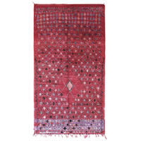 BERBERTEPPICH aus reiner Wolle 192x 366 cm - Rot, Naturmaterialien (192/366cm) - AFK Living