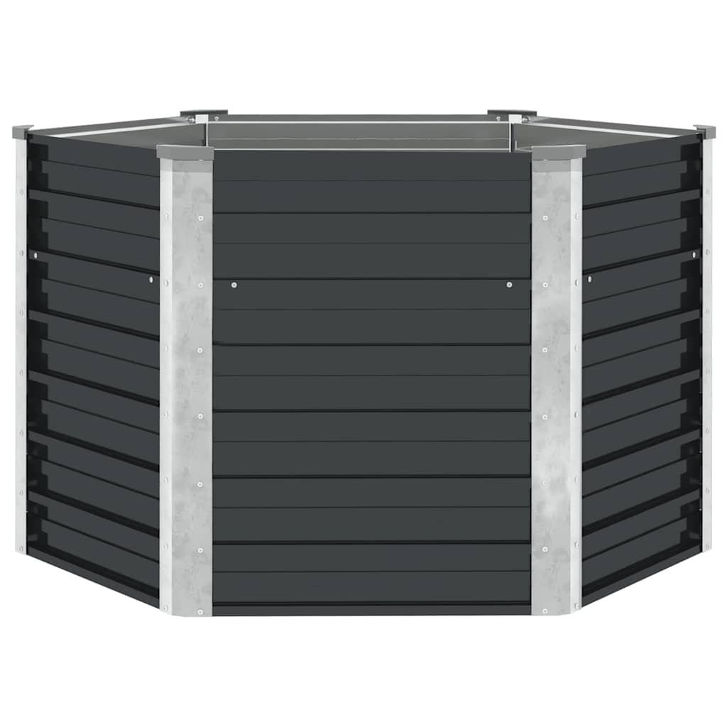 GARTEN-HOCHBEET Anthrazit 129 x 129 x 77 cm - Anthrazit, Metall (129/77/129cm)