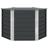 GARTEN-HOCHBEET Anthrazit 129 x 129 x 77 cm - Anthrazit, Metall (129/77/129cm)