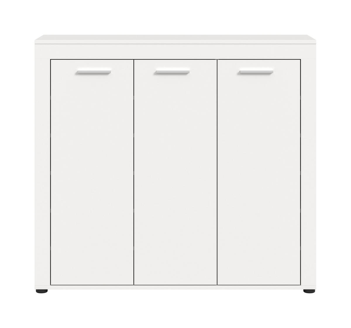 SCHUHSCHRANK JAM (B/H/T: ca. 120/108/37 cm) in weiß/weiß - Weiß, Holzwerkstoff (120/108/37cm)