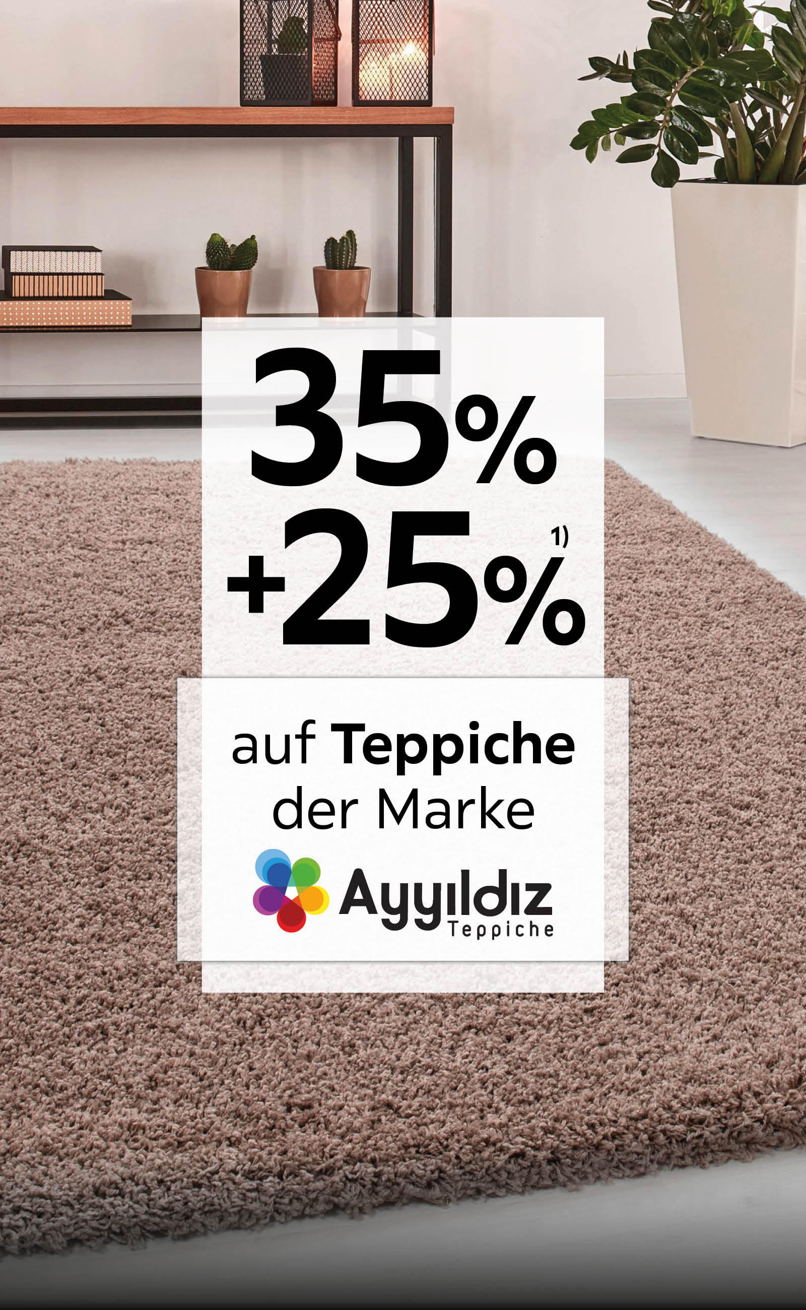 35% + 25% auf Teppiche der Marke Ayyildiz